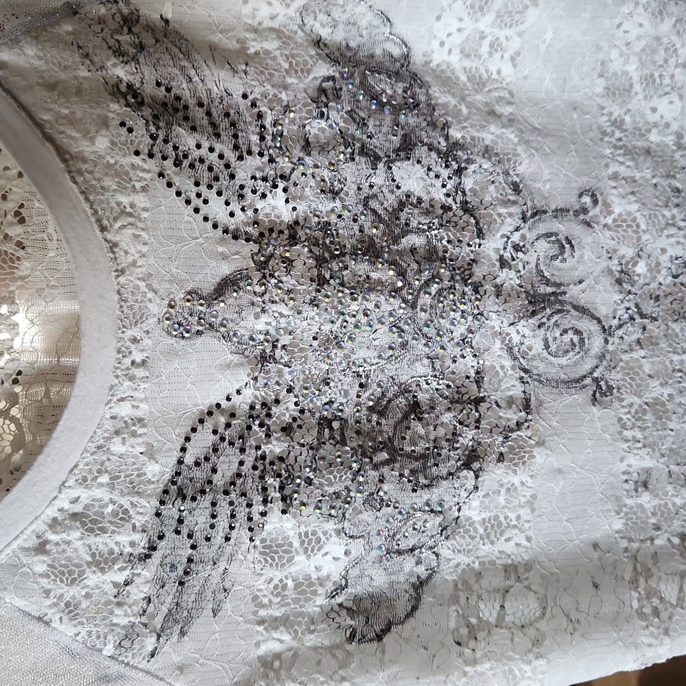 Angels & Diamonds bling sheer top - Picture 15 of 16